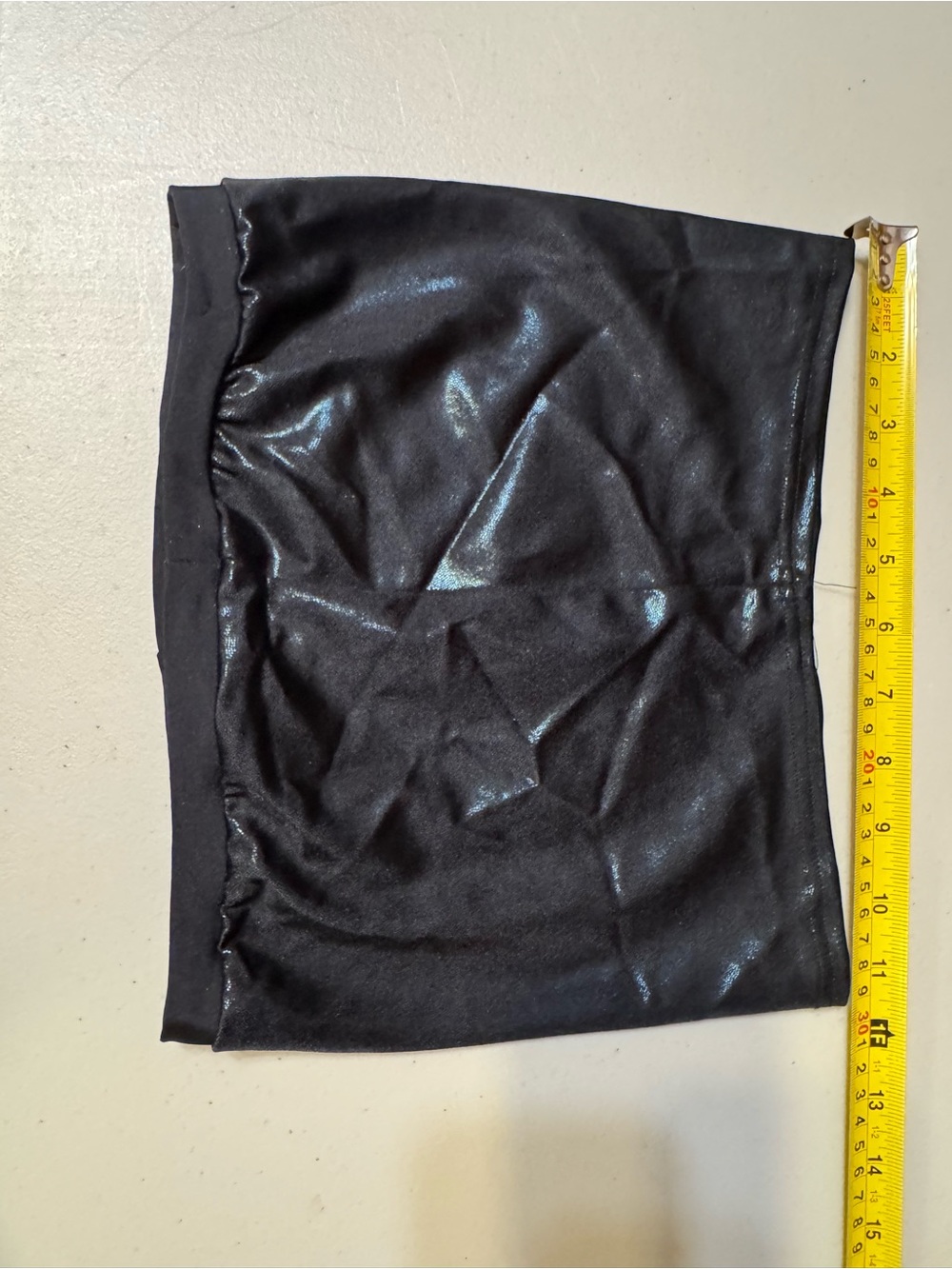 Coquetry black metallic tube top XXS